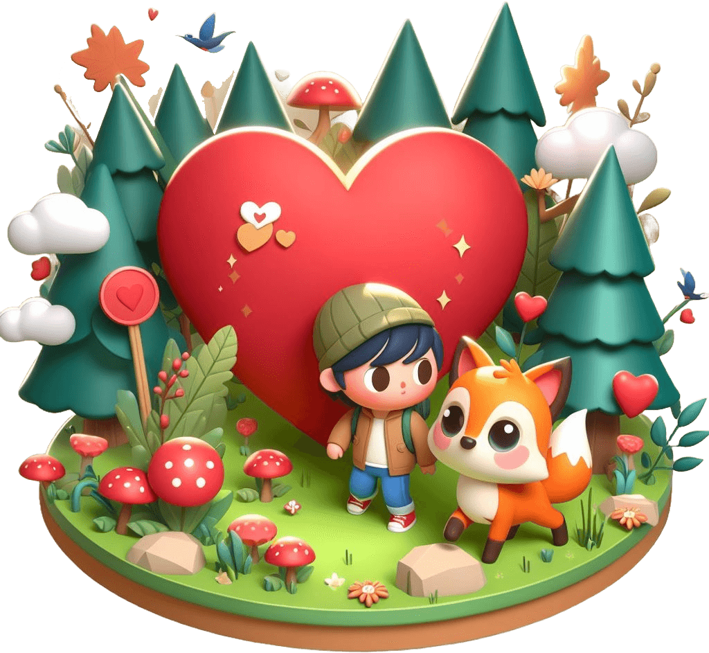Forest Adventure Valentine's Day Sticker 