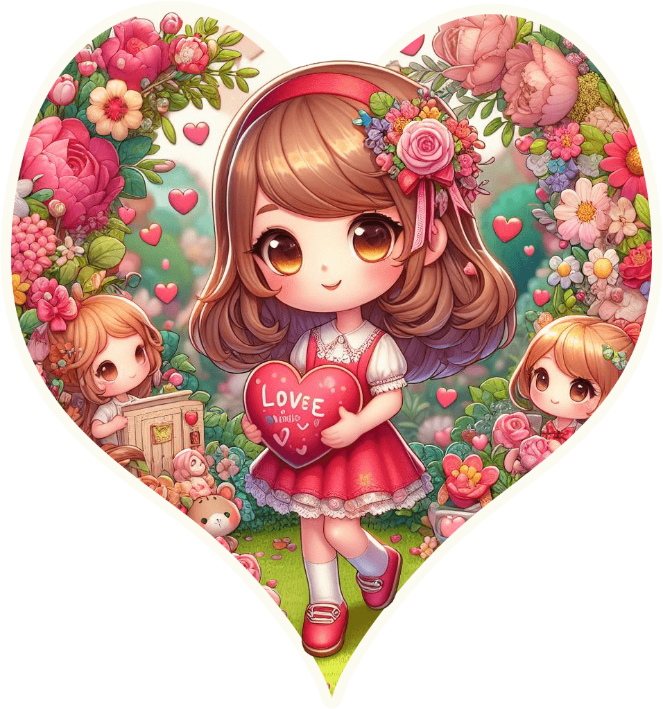 Floral Heart Valentine's Day Sticker 