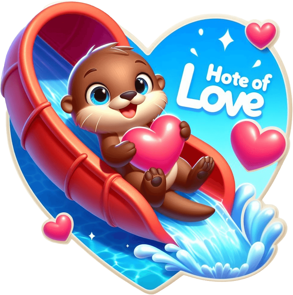 Joyful Otter Valentine's Day Sticker 