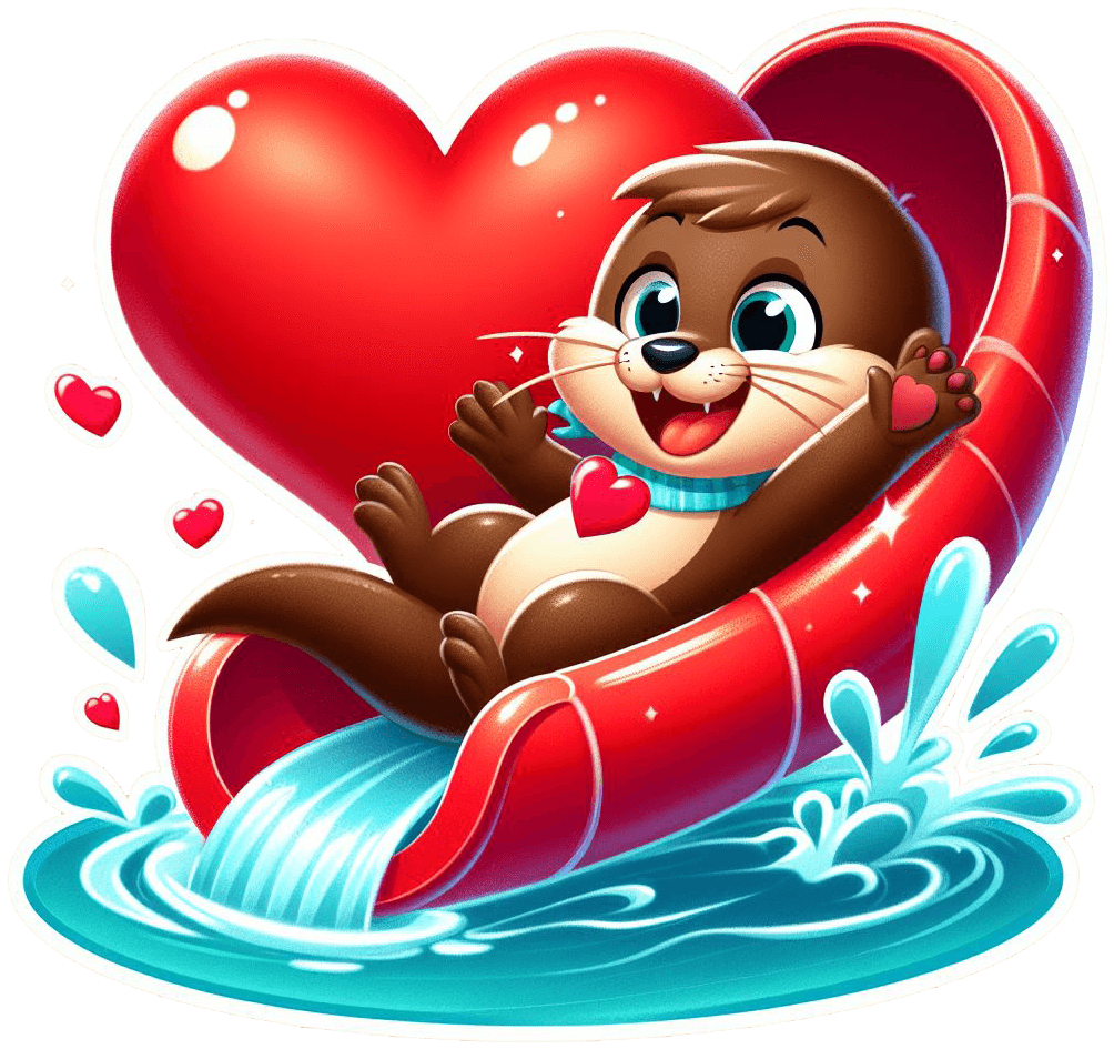 Otterly In Love Valentine's Day Sticker 