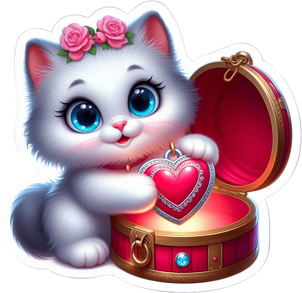 Valentine's Day Cute Kitten