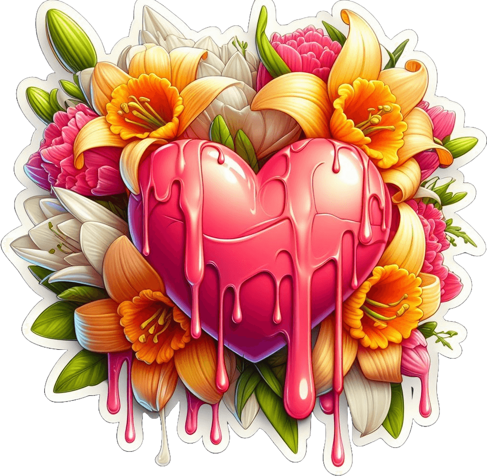 Sweetheart Blossom Bouquet With Love-struck Heart 