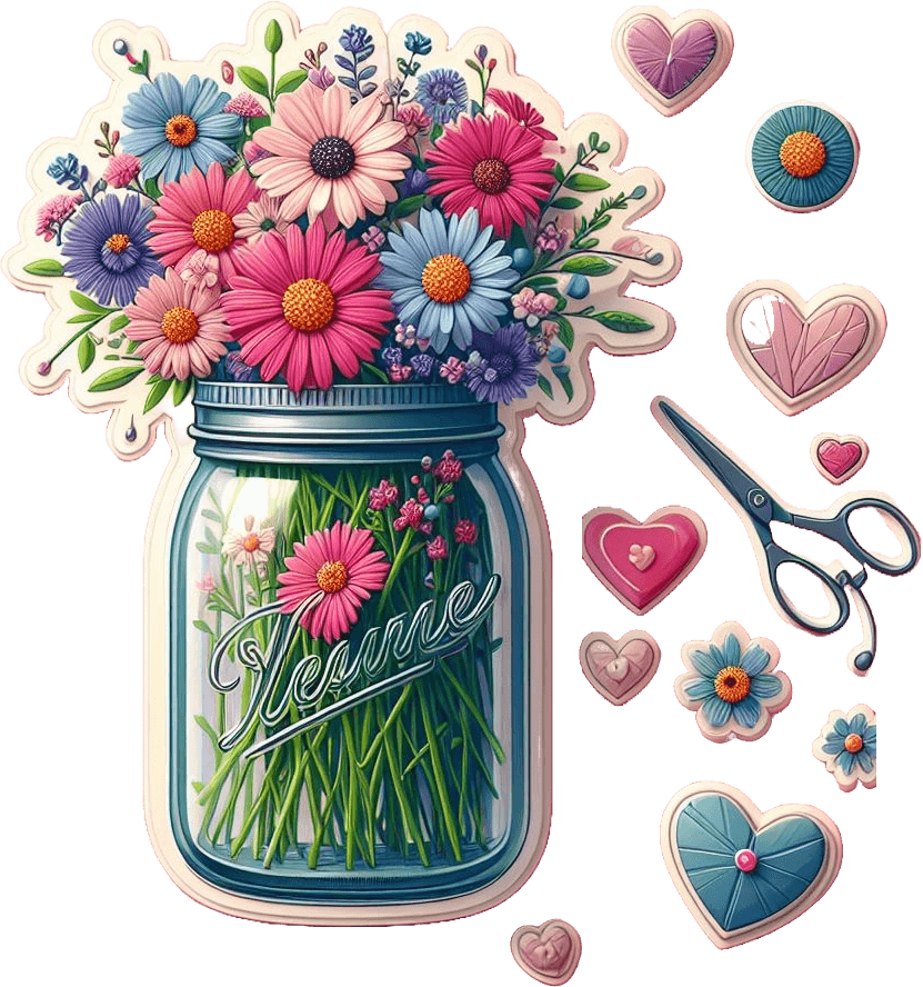 Artisanal Affection Mason Jar Bouquet For Valentine's Day 