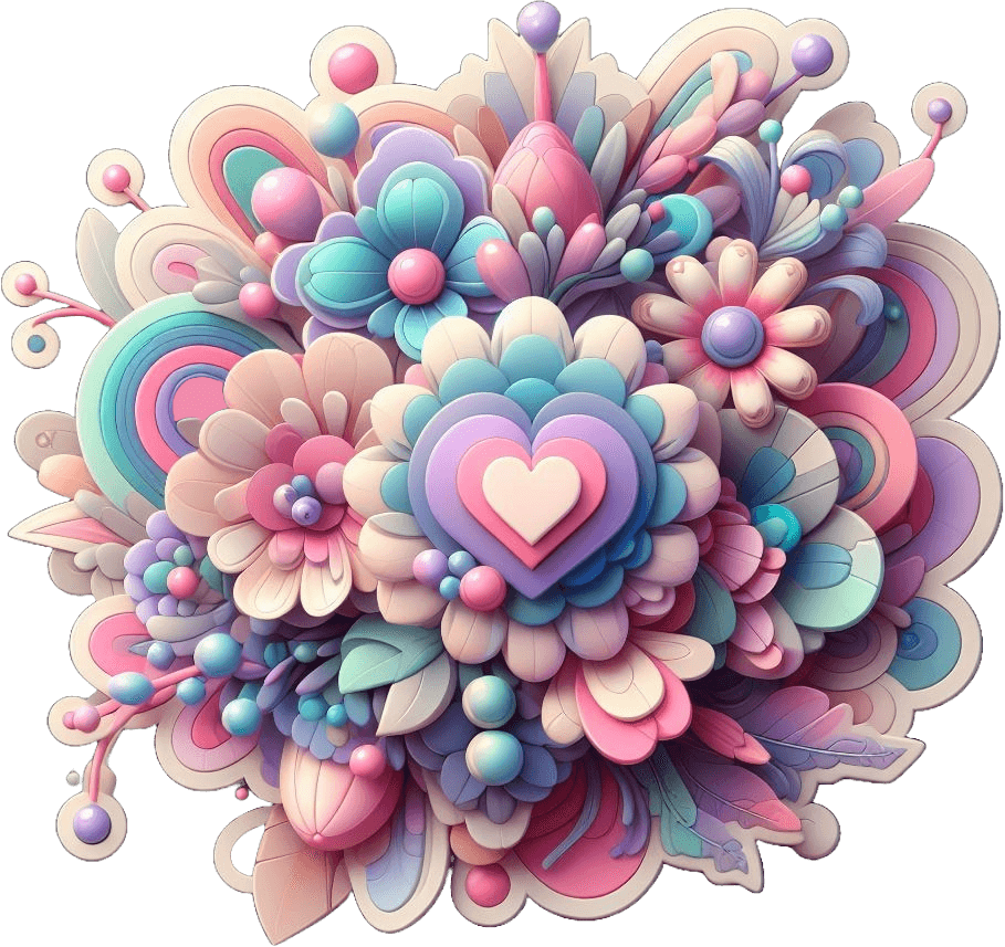 Whimsical Heart Swirl Valentine's Day Bouquet 