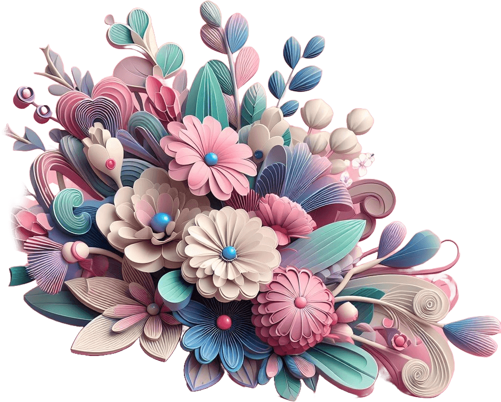 Serene Paper Art Floral Bouquet For Valentine's Day 