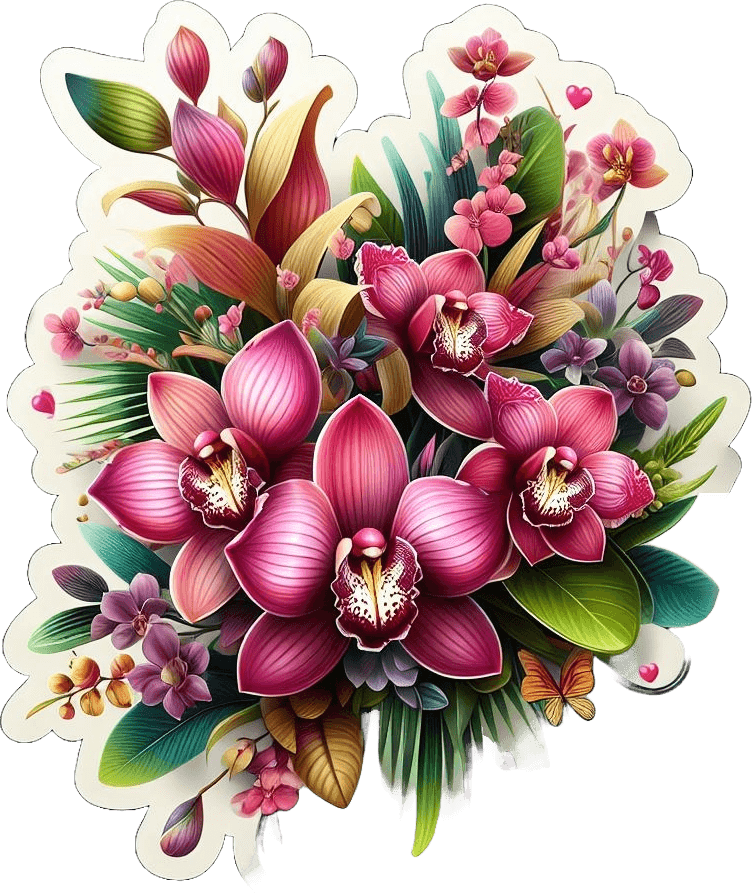 Enchanting Orchid Symphony Valentine's Day Bouquet 