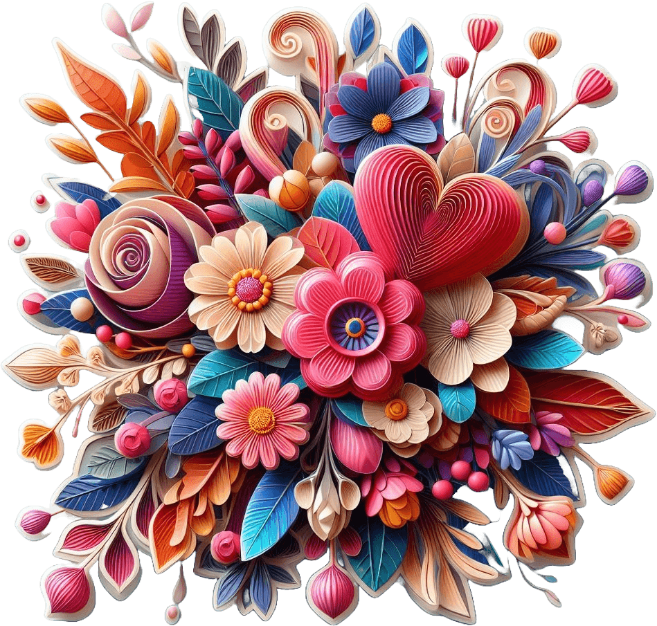 Whimsical Floral Fantasy Valentine's Day Bouquet 