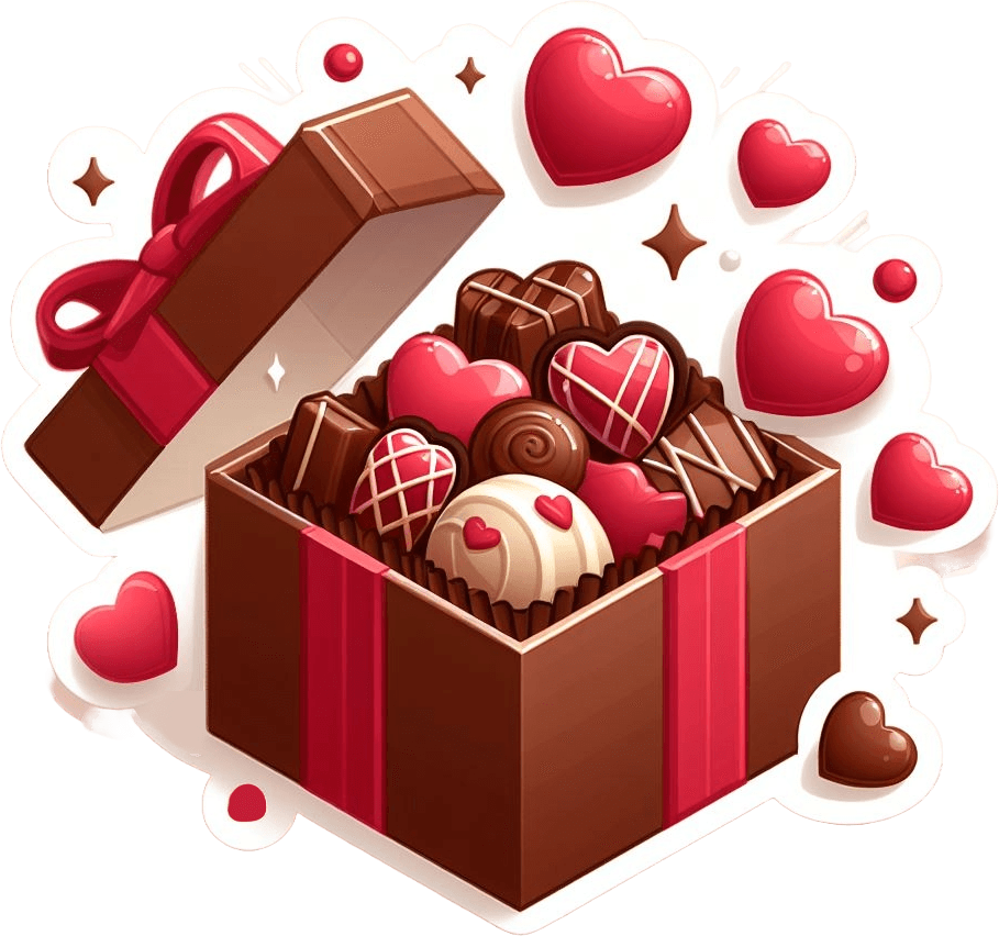 Valentine's Day Chocolate Delights | Love-themed Chocolate Gift Box 