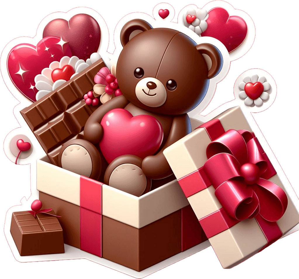 Chocolate And Teddy Bear Valentine's Gift | Cuddly Love Surprise 