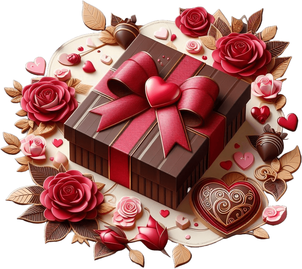 Roses & Chocolates Valentine's Gift | Romantic Elegance 