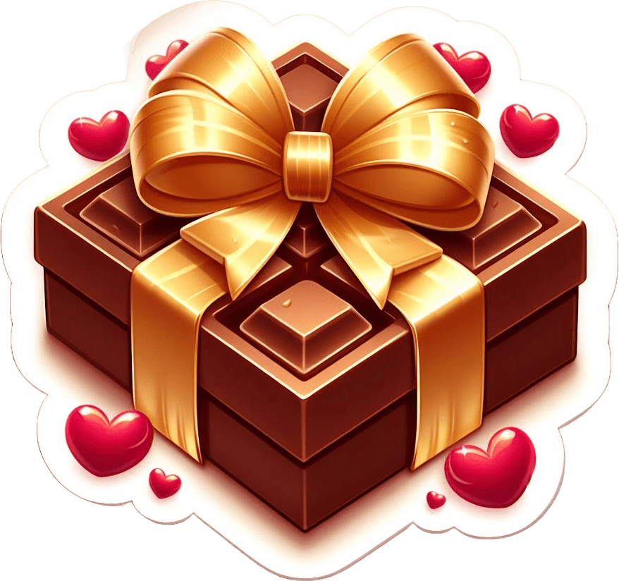 Golden Elegance Chocolate Box | Luxurious Valentine's Treat 