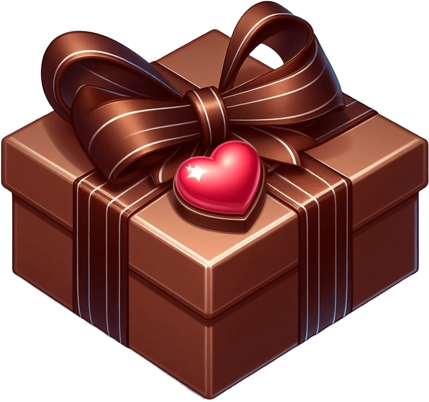 Luxurious Chocolate Gift Box With Heart-shaped Charm For Valentine's Day 