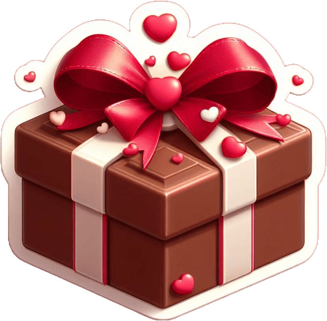 Sweetheart Chocolate Present Sticker 