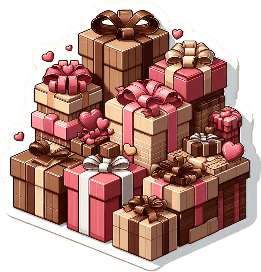 Tower Of Love Chocolate Boxes Sticker 