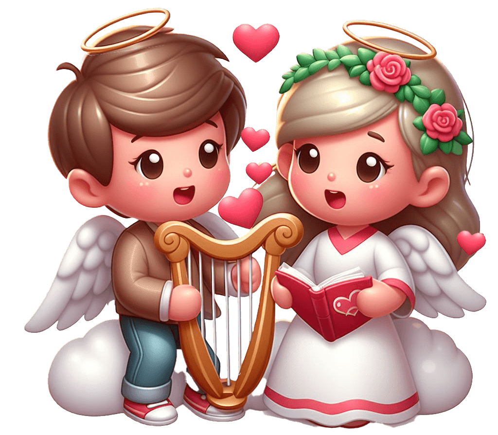 Harmonious Angel Duo Sticker 
