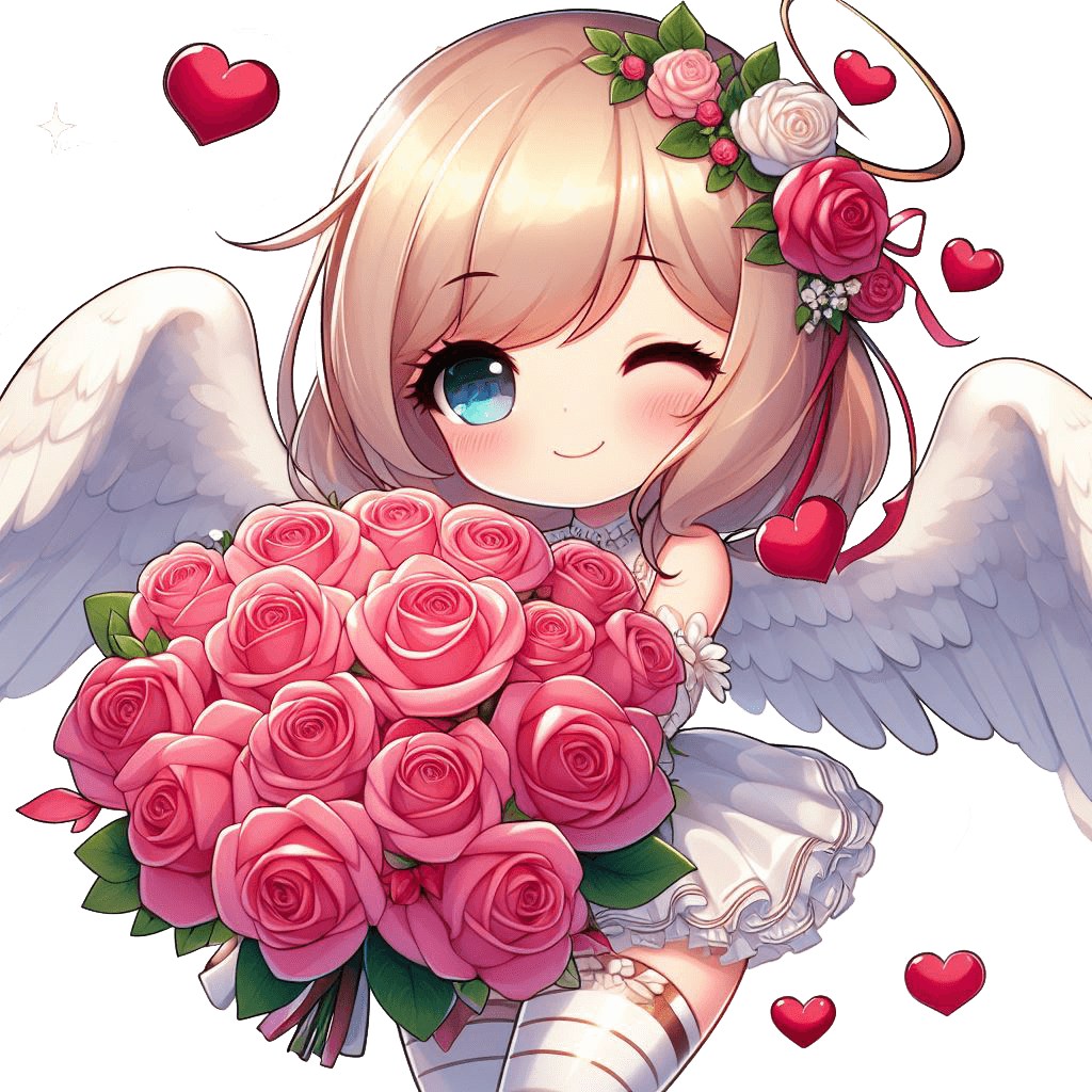 Angelic Bouquet Valentine's Sticker 