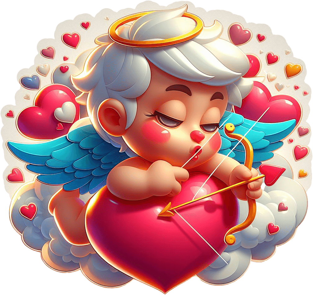 Heart Archer Cupid - Valentine's Day Sticker 