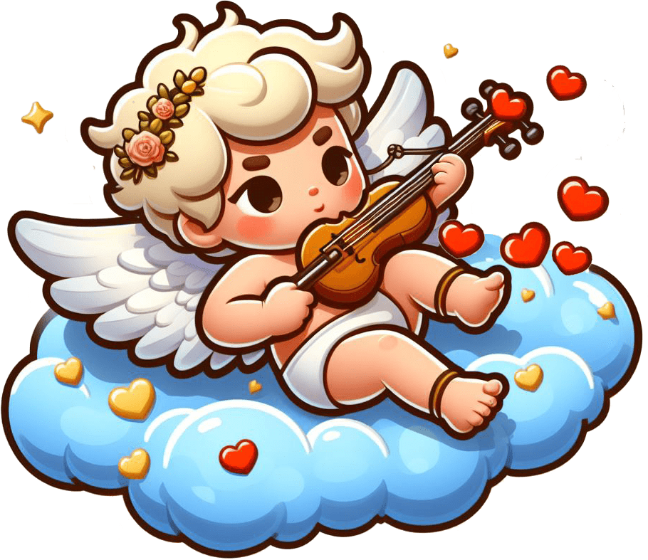 Melodic Cupid - Valentine's Musical Sticker 