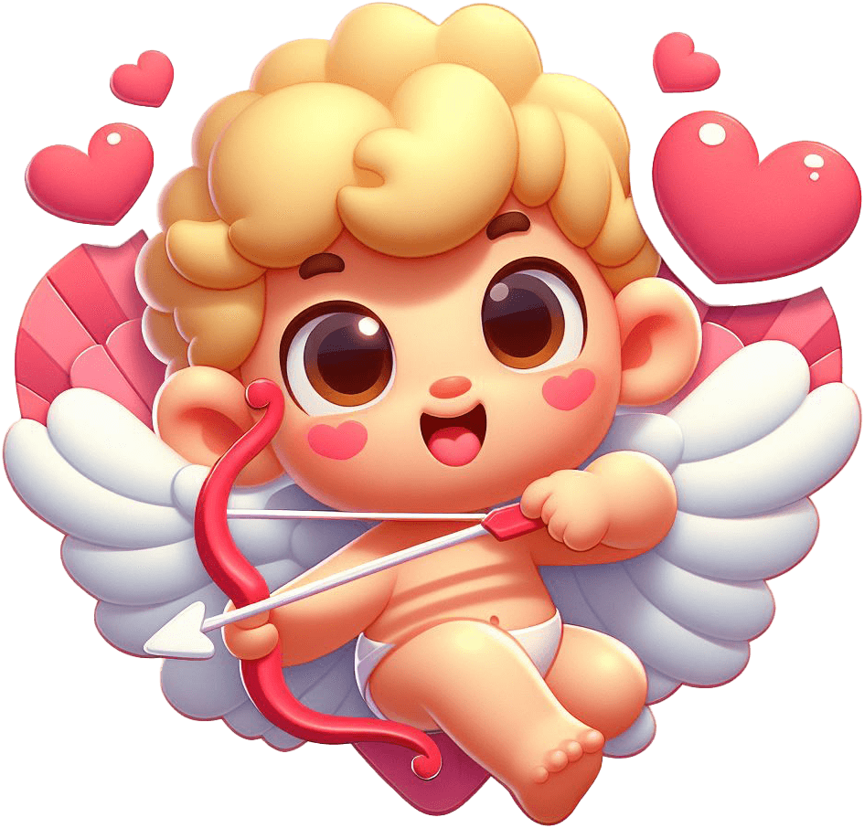 Cheeky Cupid - Heart Arrow Valentine's Sticker 