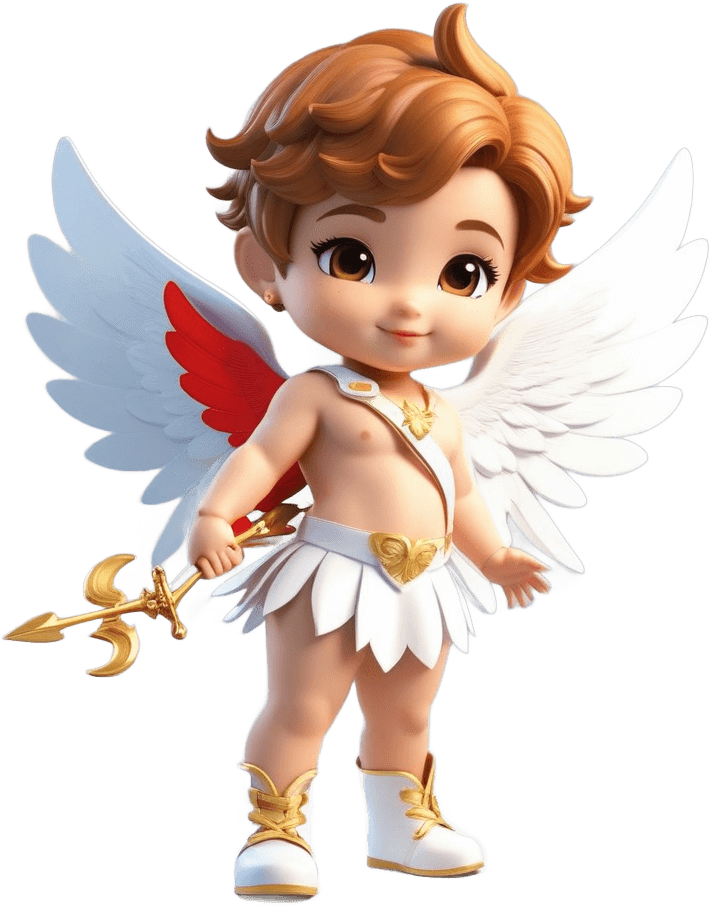 Cute Chibi Cupid Sticker | Adorable Full Body Design For Fun Expressions 